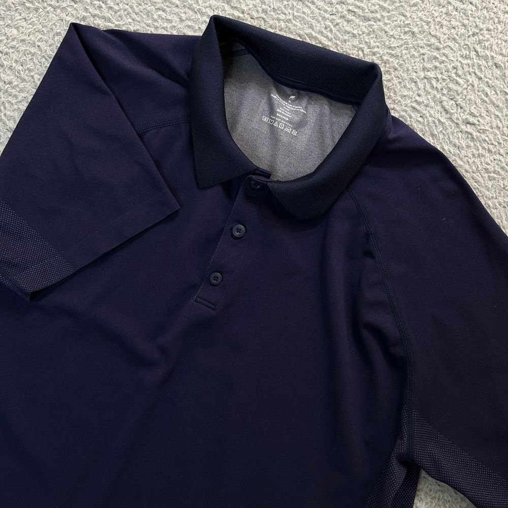 Fabletics Shirt Mens XL Blue The Training Day Polo Golf Stretch Short Sleeve